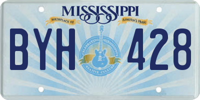 MS license plate BYH428