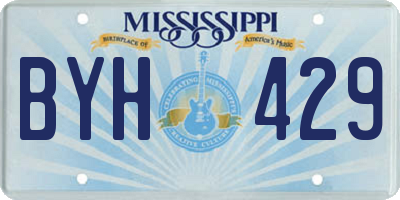 MS license plate BYH429