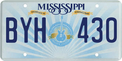MS license plate BYH430