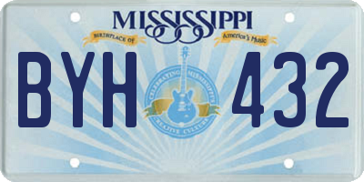 MS license plate BYH432