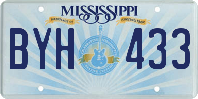 MS license plate BYH433