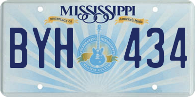 MS license plate BYH434