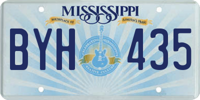 MS license plate BYH435