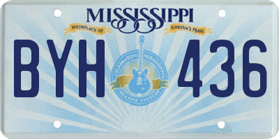 MS license plate BYH436