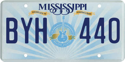 MS license plate BYH440