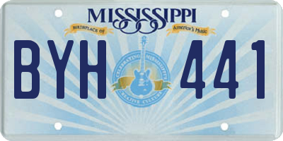MS license plate BYH441