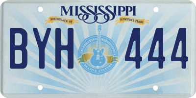 MS license plate BYH444