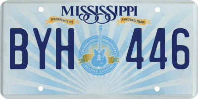 MS license plate BYH446
