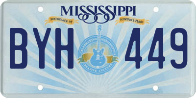 MS license plate BYH449