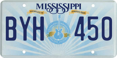 MS license plate BYH450