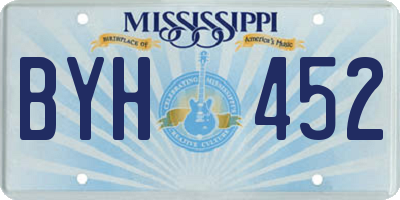 MS license plate BYH452