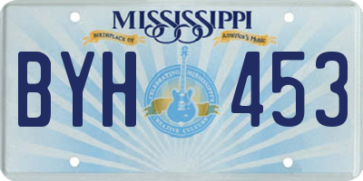 MS license plate BYH453