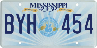 MS license plate BYH454