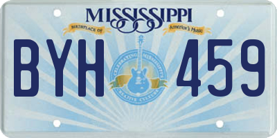 MS license plate BYH459