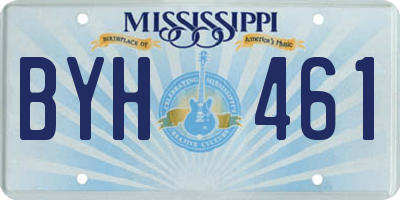 MS license plate BYH461