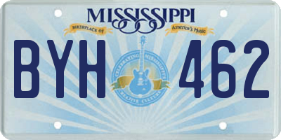 MS license plate BYH462