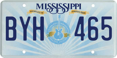 MS license plate BYH465