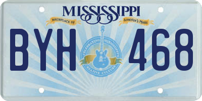 MS license plate BYH468
