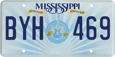 MS license plate BYH469
