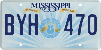 MS license plate BYH470