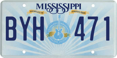 MS license plate BYH471
