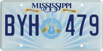 MS license plate BYH479