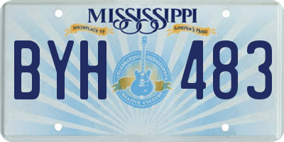 MS license plate BYH483