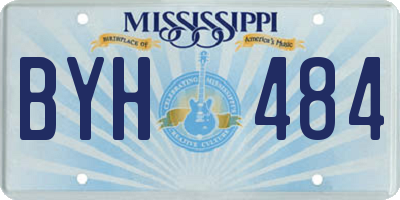 MS license plate BYH484