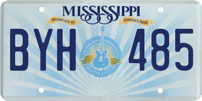 MS license plate BYH485