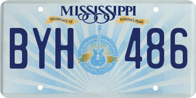 MS license plate BYH486