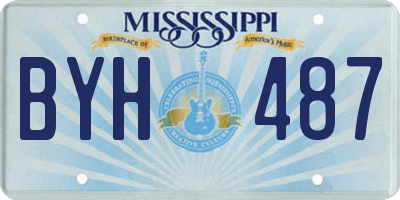 MS license plate BYH487