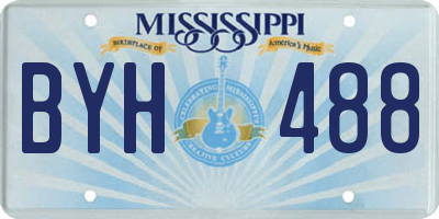 MS license plate BYH488
