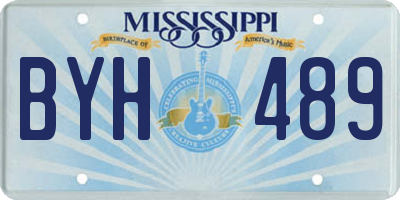 MS license plate BYH489