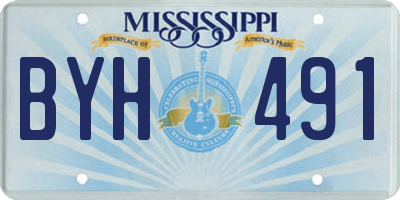 MS license plate BYH491
