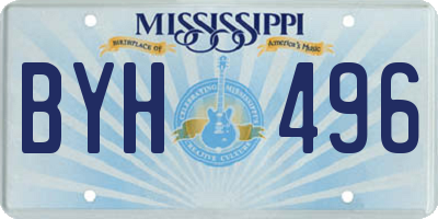 MS license plate BYH496