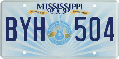 MS license plate BYH504