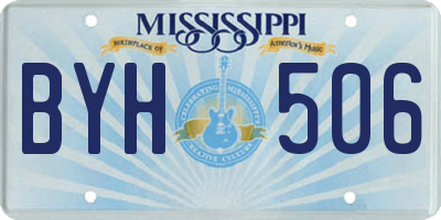 MS license plate BYH506