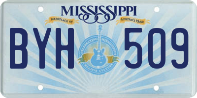 MS license plate BYH509