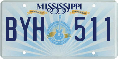MS license plate BYH511