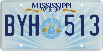 MS license plate BYH513