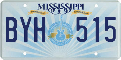 MS license plate BYH515