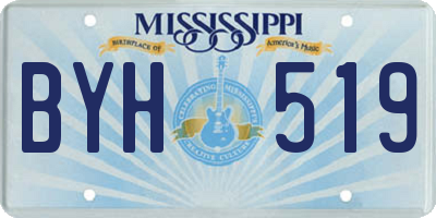 MS license plate BYH519