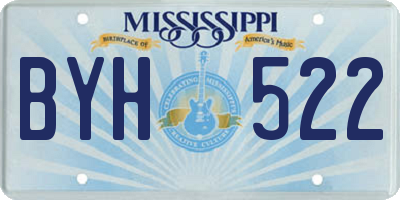MS license plate BYH522