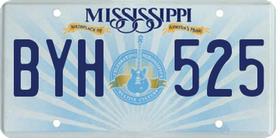 MS license plate BYH525