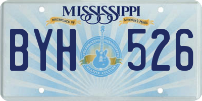 MS license plate BYH526