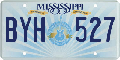 MS license plate BYH527