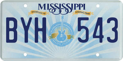 MS license plate BYH543