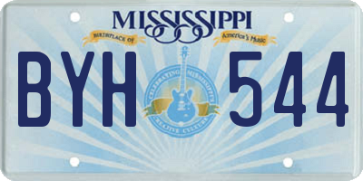 MS license plate BYH544