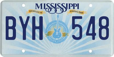 MS license plate BYH548