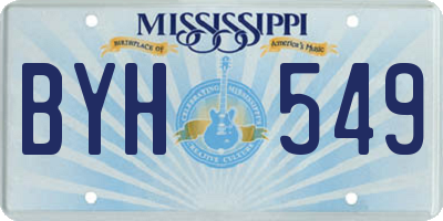 MS license plate BYH549